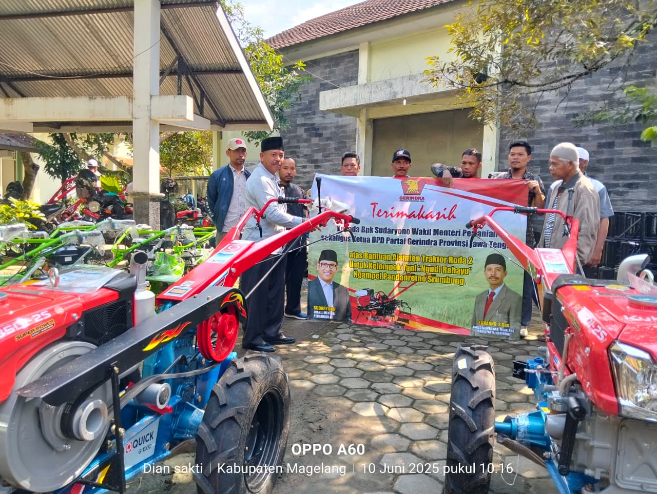 Sinergi Pemerintah dan Dewan Gerindra Hadirkan Bantuan Alat Pertanian di Kabupaten Magelang