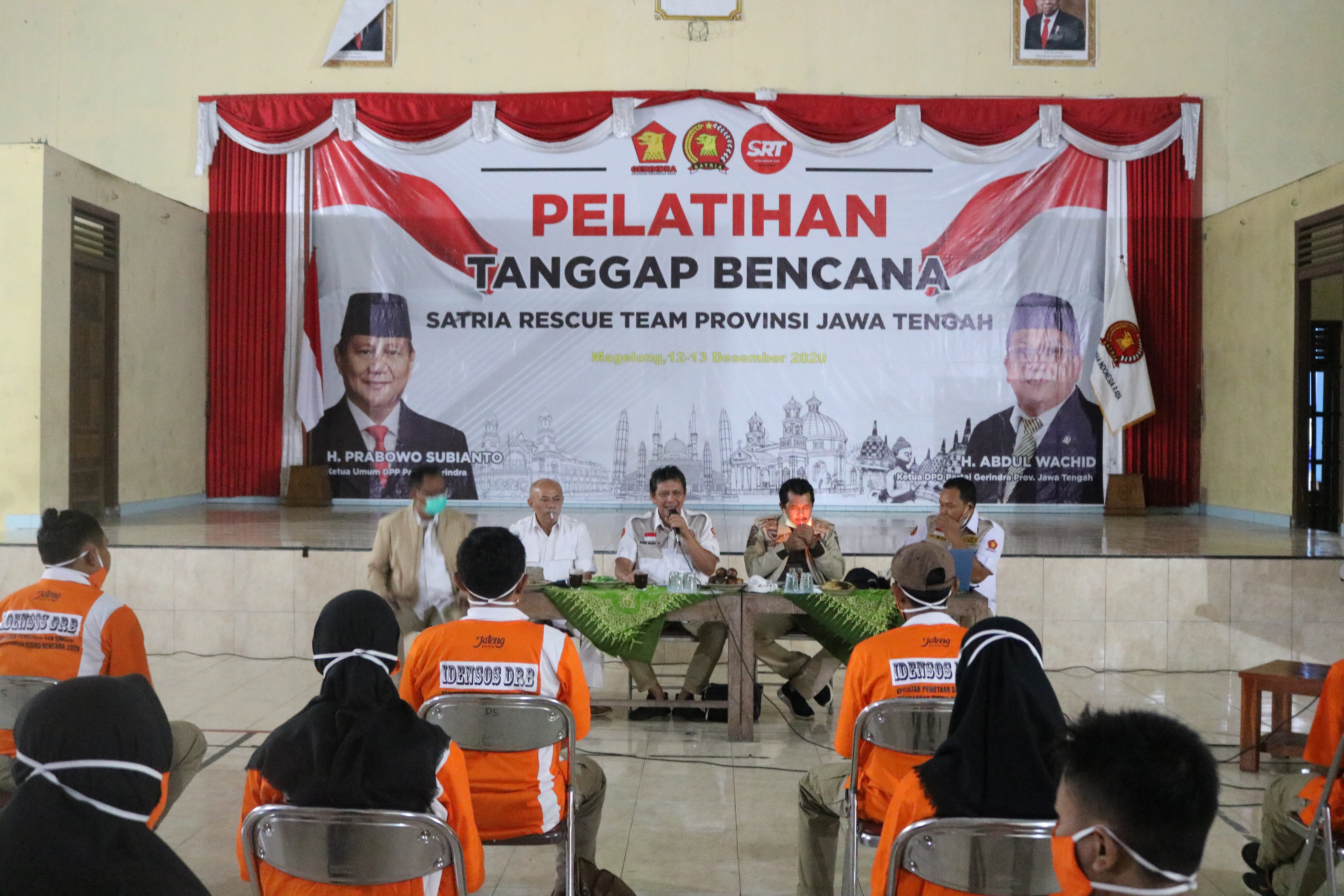 Pengarah Ketua PD SATRIA (Satuan Relawan Indonesia Raya) Jateng pada Kegiatan Pelatihan Tanggap Benc
